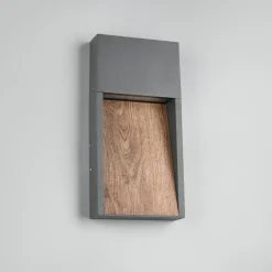 Applique Da Esterno-Selezionato da Mazzolaluce Applique per esterni antracite effetto legno led 3000k ip44 anti corrosione