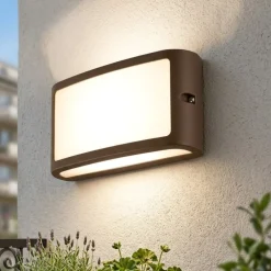 Applique Da Esterno-Selezionato da Mazzolaluce Applique per esterni color caffe rettangolare led 3000k ip65