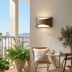 Applique Da Esterno-Selezionato da Mazzolaluce Applique per esterni color caffe moderna led 10w 4000k ip65