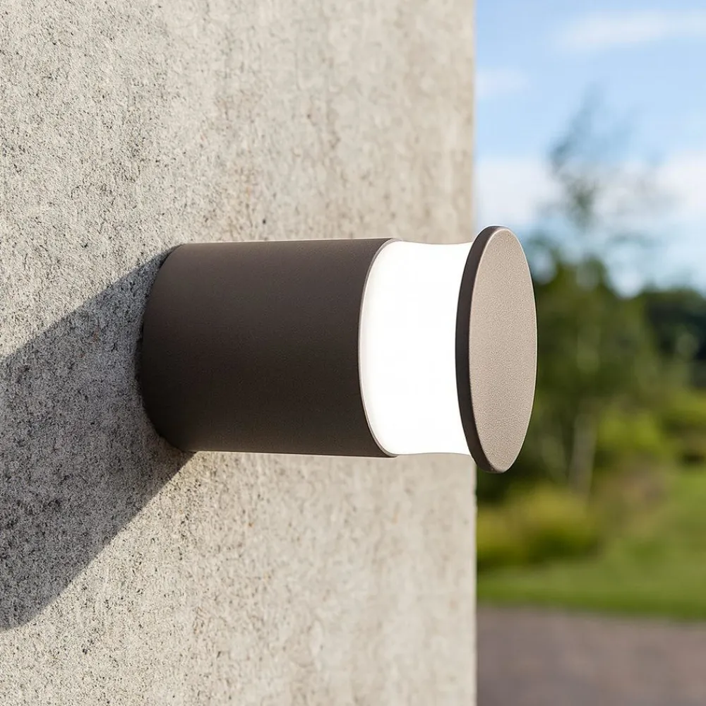 Applique Da Esterno-Selezionato da Mazzolaluce Applique per esterni led 9w 3000k cilindro marrone ip65