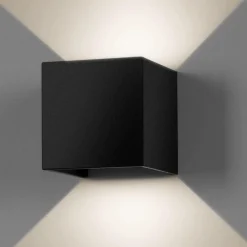 Applique Da Esterno-Selezionato da Mazzolaluce Applique per esterni led 20w 4000k cubo xl nero moderna