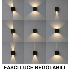 Applique Da Esterno-Selezionato da Mazzolaluce Applique per esterni led 20w 4000k cubo xl nero moderna