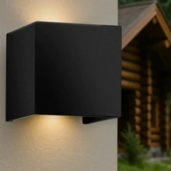Applique Da Esterno-Selezionato da Mazzolaluce Applique per esterni led 20w 4000k cubo xl nero moderna