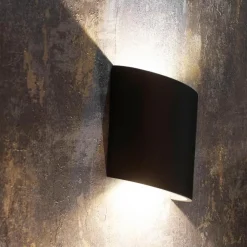 Applique Da Esterno-Selezionato da Mazzolaluce Applique per esterni moderna nero led 10w 3000k ip54 fp