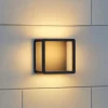 Applique Da Esterno-Selezionato da Mazzolaluce Applique per esterni quadrato nero moderno led 9w 3000k