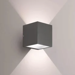 Applique Da Esterno-Gea Luce Applique per esterno antracite cubo apo