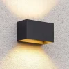 Applique Da Esterno-Ideal Lux Applique per esterno atom ap d20 nera led 3000k ip54