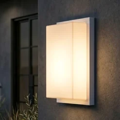 Applique Da Esterno-IsyLuce Applique per esterno balcone bianca moderna