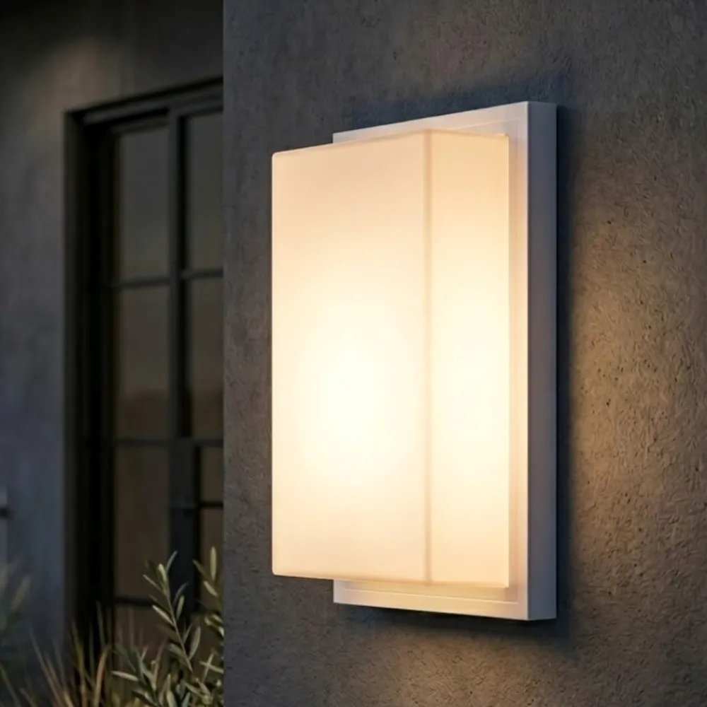 Applique Da Esterno-IsyLuce Applique per esterno balcone bianca moderna