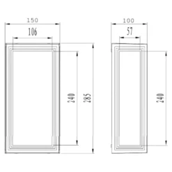 Applique Da Esterno-Selezionato da Mazzolaluce Applique per esterno bianco rettangolare fp