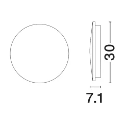Applique Da Esterno-Selezionato da Mazzolaluce Applique per esterno disco led 16w 3000k bianco
