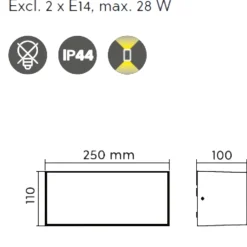 Applique Da Esterno-Selezionato da Mazzolaluce Applique per esterno effetto legno rettangolare moderna
