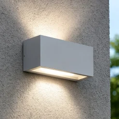 Applique Da Esterno-Selezionato da Mazzolaluce Applique per esterno grigio rettangolare