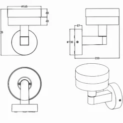 Applique Da Esterno-Selezionato da Mazzolaluce Applique per esterno ip54 anti corrosione led 8w 3000k antracite