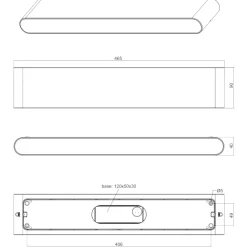 Applique Da Esterno-Selezionato da Mazzolaluce Applique per esterno led 16w 3000k lungo antracite anti corrosione
