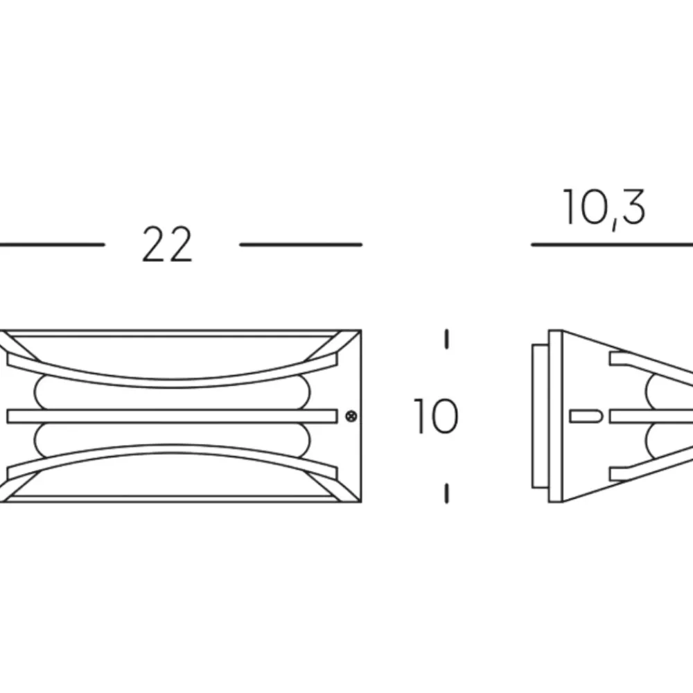 Applique Da Esterno-Selezionato da Mazzolaluce Applique per esterno marrone led 10w 4000k moderno