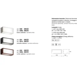Applique Da Esterno-IsyLuce Applique per esterno marrone corten r7s deco