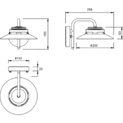 Applique Da Esterno-Selezionato da Mazzolaluce Applique per esterno marrone ruggine ip44