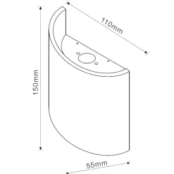 Applique Da Esterno-Selezionato da Mazzolaluce Applique per esterno moderna bianco led 10w 3000k fp