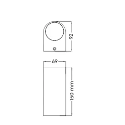 Applique Da Esterno-Selezionato da Mazzolaluce Applique per esterno moderna antracite squadrata