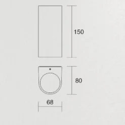 Applique Da Esterno-IsyLuce Applique per esterno moderno bianco tondo