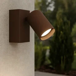 Applique Da Esterno-Gea Luce Applique per esterno orientabile ip65 marrone led cct