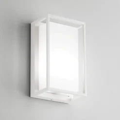 Applique Da Esterno-IsyLuce Applique per esterno rettangolare bianca ip65