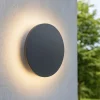 Applique Da Esterno-Ideal Lux Applique per esterno tonda antracite ip54 punto ap d24 led 12w 3000k