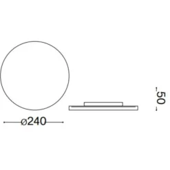 Applique Da Esterno-Ideal Lux Applique per esterno tonda antracite ip54 punto ap d24 led 12w 3000k