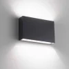 Applique Da Esterno-IsyLuce Applique per esterno 12w 4000k cover bianco antracite