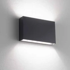 Applique Da Esterno-IsyLuce Applique per esterno 12w 4000k cover bianco antracite