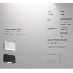 Applique Da Esterno-IsyLuce Applique per esterno 12w 4000k cover bianco antracite