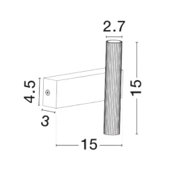 Applique Da Parete-Selezionato da Mazzolaluce Applique per interni moderna led 6w 3000k oro nero