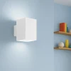 Applique Da Parete-IsyLuce Applique per parete bianco quadrato luce biemissione