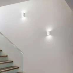 Applique Da Parete-IsyLuce Applique per parete bianco quadrato luce biemissione