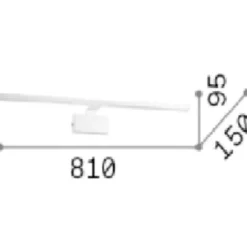 Applique Da Bagno-Ideal Lux Applique per specchio bagno bianco alma ap d81