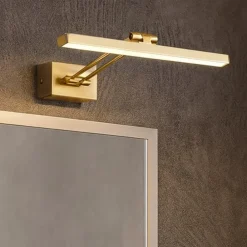 Applique Da Bagno-Selezionato da Mazzolaluce Applique per specchio bagno orientabile 12w 3000k oro