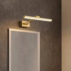 Applique Da Bagno-Selezionato da Mazzolaluce Applique per specchio bagno orientabile 12w 3000k oro