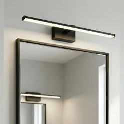 Applique Da Bagno-Fabas Luce Applique per specchio da bagno 50cm led 10w 3000k nero fabas nala