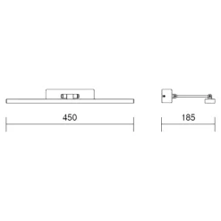 Applique Da Bagno-IsyLuce Applique per specchio da bagno led 4000k orientabile