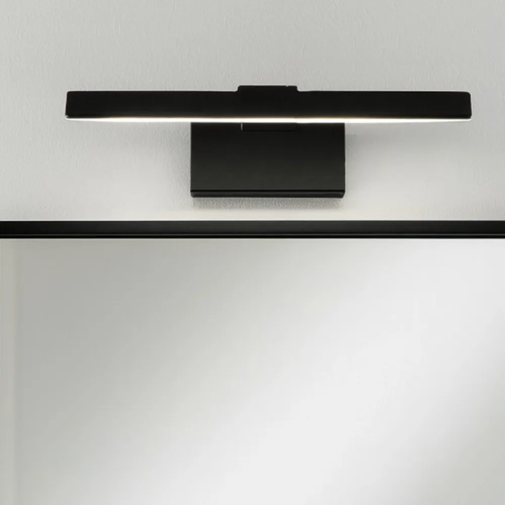 Applique Da Bagno-IsyLuce Applique per specchio da bagno nero led 12w 3000k ip20