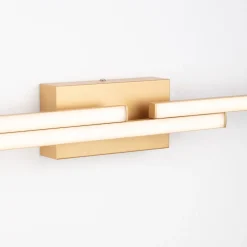 Applique Da Bagno-Selezionato da Mazzolaluce Applique per specchio da bagno oro led 3000k ip44 moderna