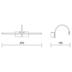Applique Da Bagno-IsyLuce Applique per specchio da bagno 8w 4000k cromo
