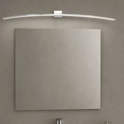 Applique Da Bagno-Top Light Applique per specchio da bagno cromo 3000k design curvo toplight