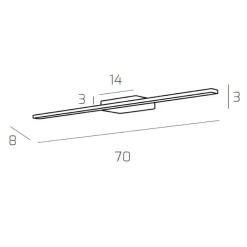 Applique Da Bagno-Top Light Applique per specchio da bagno 11w 4000k bianco toplight line