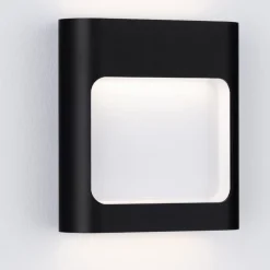 Applique Da Esterno-Selezionato da Mazzolaluce Applique quadrata per esterno nera moderna led 9w 3000k