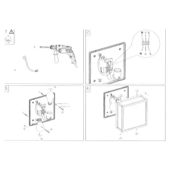 Applique Da Esterno-IsyLuce Applique quadrato antracite per esterno quad déco