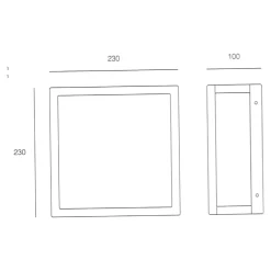 Applique Da Esterno-IsyLuce Applique quadrato antracite per esterno quad déco