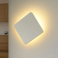 Applique Da Parete-Selezionato da Mazzolaluce Applique quadrato bianco led 12w 3000k design moderna