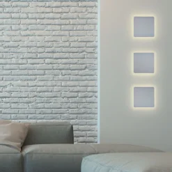 Applique Da Parete-Selezionato da Mazzolaluce Applique quadrato bianco led 12w 3000k design moderna